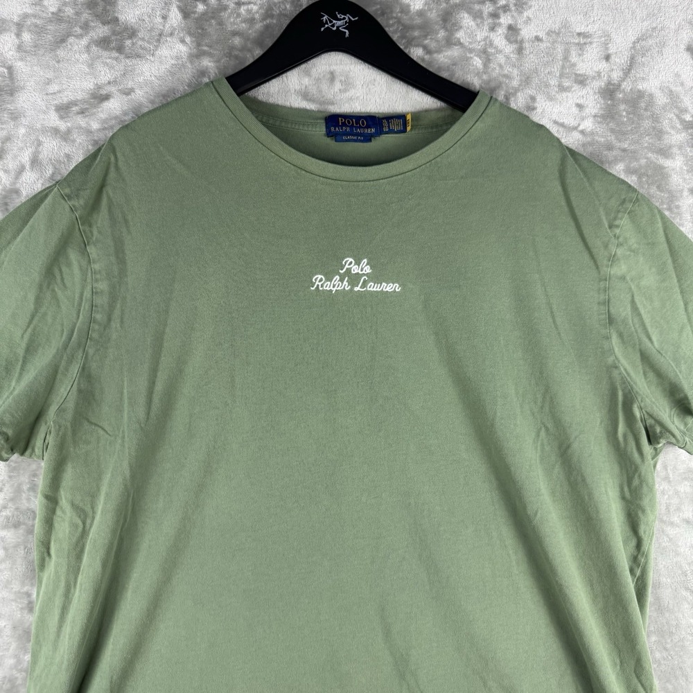 Polo Ralph Lauren Classic Fit Logo Spellout T-Shirt Green Mens XL